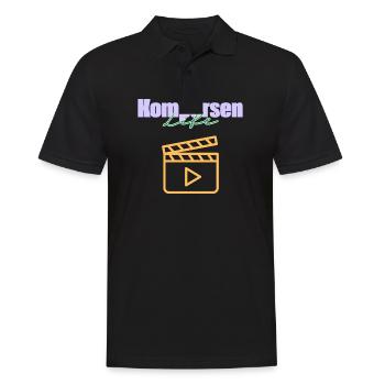 Komparse Komparsen Life Film Extras Background - Männer Poloshirt - Schwarz - Vorne - Kai (181cm)