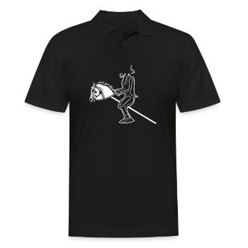 Hobby Horse Hobby Horsing - Men's Polo Shirt - black - Front - Kai (181cm)