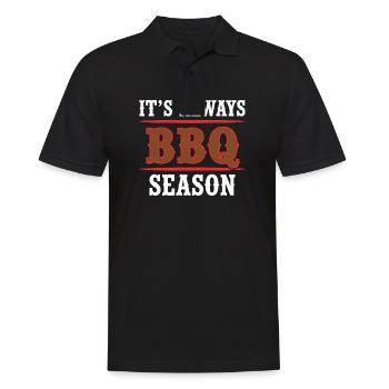 BBQ BBQ - Men's Polo Shirt - black - Front - Kai (181cm)