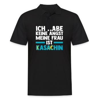Kasachen Kasachstan - Männer Poloshirt - Schwarz - Vorne - Kai (181cm)