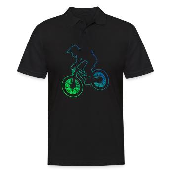 VTT Cycliste Cycliste Femme Mountainbik - Polo Homme - noir - Devant - Kai (181cm)