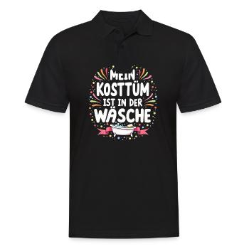 Mein Kostüm Ist In Der Wäsche Fasching Karneval - Männer Poloshirt - Schwarz - Vorne - Kai (181cm)