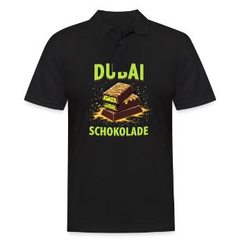 Dubai-Schokolade - Schokolade-Meme - Männer Poloshirt - Schwarz - Vorne - Kai (181cm)