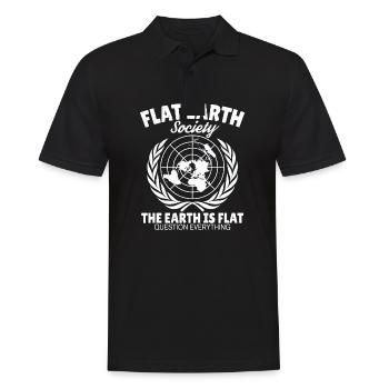 Flache Erde Astrologie Flat Earth Erde Geschenk - Männer Poloshirt - Schwarz - Vorne - Kai (181cm)