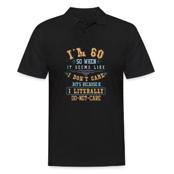Ich bin 60 Jahre alt - Männer Poloshirt - Schwarz - Vorne - Kai (181cm)