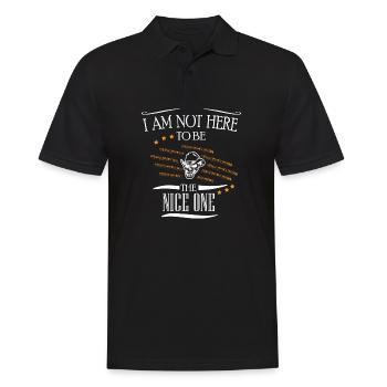 not nice nasty mean nasty annoyed dishonest - Men's Polo Shirt - black - Front - Kai (181cm)