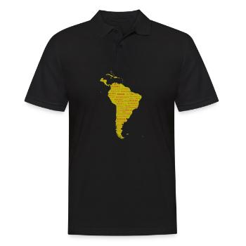 Amérique du Sud continent. Idée de cadeau. - Polo Homme - noir - Devant - Kai (181cm)
