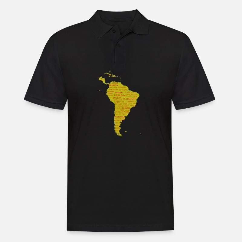 Südamerika Kontinent. Geschenkidee. - Männer Poloshirt - Schwarz