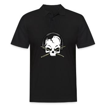 Drummer Baguettes Band Loud Metal Rock cadeau - Polo Homme - noir - Devant - Kai (181cm)