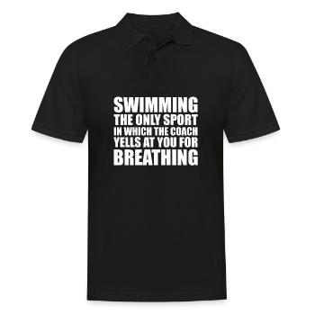 Swimming, the only sport in .. - gift - Men's Polo Shirt - black - Front - Kai (181cm)