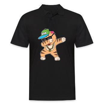 Cat banana kitten meow kitty cat cat lady - Men's Polo Shirt - black - Front - Kai (181cm)