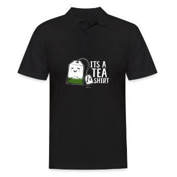 Tea Shirt lustiges T-Shirt Geschenk - Männer Poloshirt - Schwarz - Vorne - Kai (181cm)
