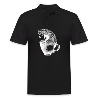 Les surfeurs de café - Polo Homme - noir - Devant - Kai (181cm)