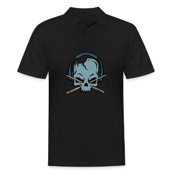Drummer Baguettes Band Loud Metal Rock cadeau - Polo Homme - noir - Devant - Kai (181cm)