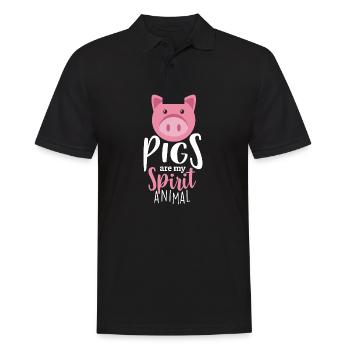 Les porcs sont mon esprit Animal Shirt Farm Livestock Shirt - Polo Homme - noir - Devant - Kai (181cm)
