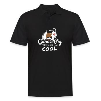 Mon cochon de Guinée pense que je suis cool cadeau de tee-shirt animaux - Polo Homme - noir - Devant - Kai (181cm)