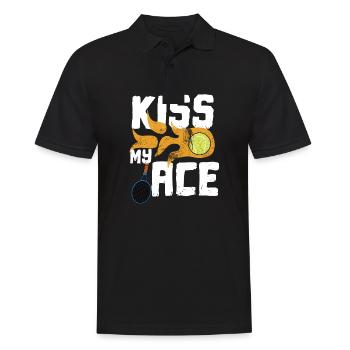 Tennis born to serve Serve Ass Racket - Men's Polo Shirt - black - Front - Kai (181cm)