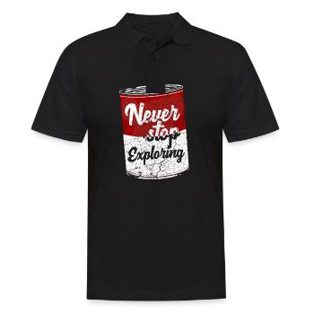 Dose Vintage - Männer Poloshirt - Schwarz - Vorne - Kai (181cm)