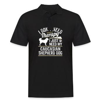 Caucasian Shepherd Dog Owner Cool Dog Gift Idea - Men's Polo Shirt - black - Front - Kai (181cm)