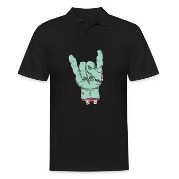 Zombie Halloween Blut undead rock apocalyps horror - Männer Poloshirt - Schwarz - Vorne - Kai (181cm)