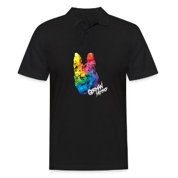 German shepherd dog - Men's Polo Shirt - black - Front - Kai (181cm)