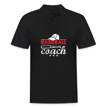 Baseball Coach Baseball Bat BallSport Gift - Men's Polo Shirt - black - Front - Kai (181cm)