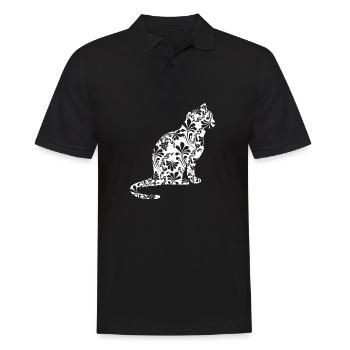 Chat chaton chaton miaou cadeau - Polo Homme - noir - Devant - Kai (181cm)