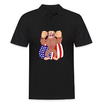 Bigfoot Sasquatch Yeti Shirt cadeau - Polo Homme - noir - Devant - Kai (181cm)