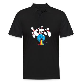 Bowling bowling rainbow - Men's Polo Shirt - black - Front - Kai (181cm)