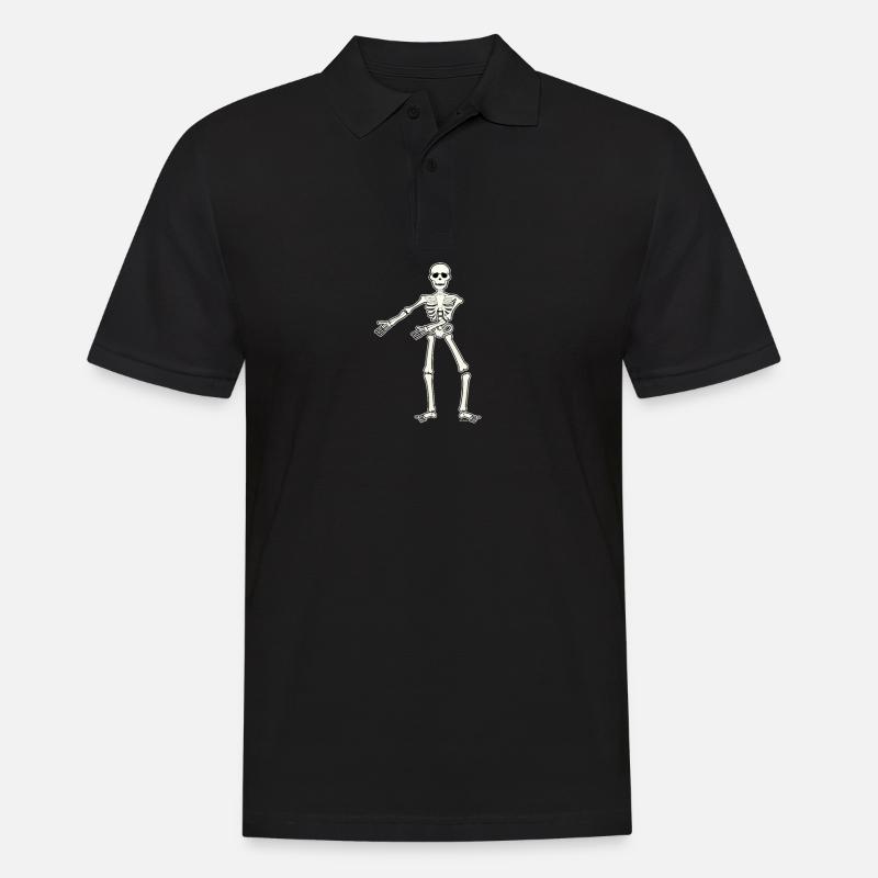 Floss Dance Déplacer le squelette - Polo Homme - noir
