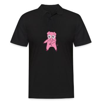 Floss Dance Move Pig - Men's Polo Shirt - black - Front - Kai (181cm)