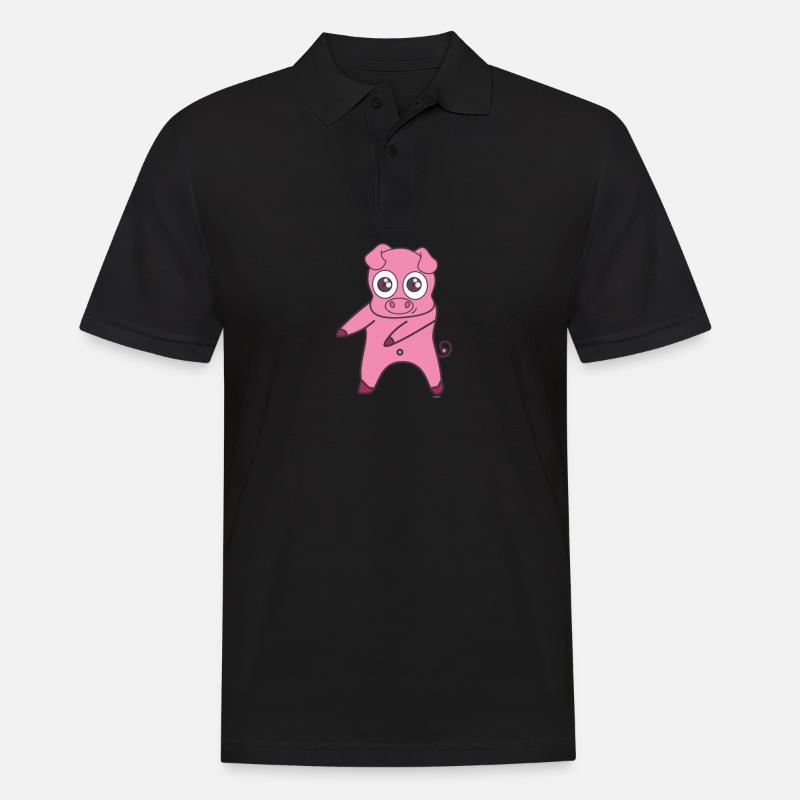 Floss Dance Move Pig - Men's Polo Shirt - black