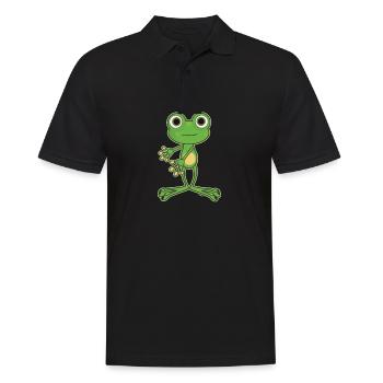Floss Dance Move Frog - Polo Homme - noir - Devant - Kai (181cm)
