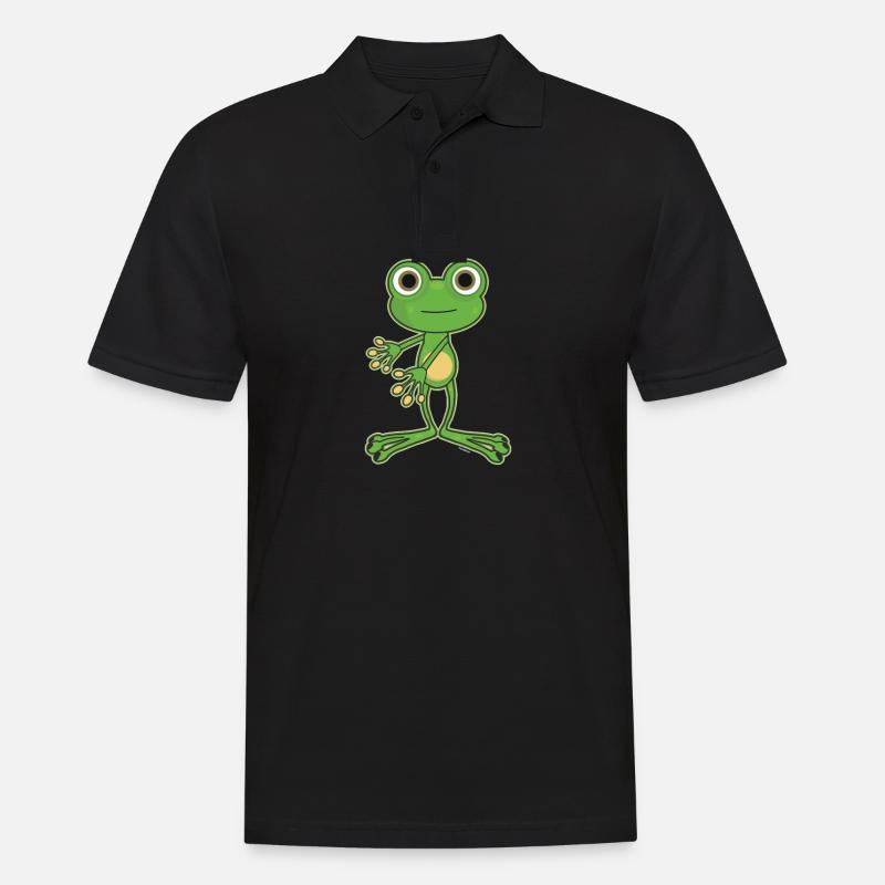 Floss Dance Move Frosch - Männer Poloshirt - Schwarz