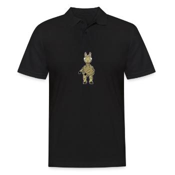 Floss Dance Move Lama - Männer Poloshirt - Schwarz - Vorne - Kai (181cm)