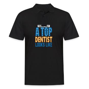 Dentiste Dentiste Dent Dentiste Occupation Cadeau - Polo Homme - noir - Devant - Kai (181cm)