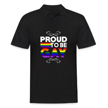 Fier d'être gay - Polo Homme - noir - Devant - Kai (181cm)