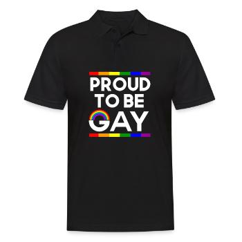 Proud to be gay - Men's Polo Shirt - black - Front - Kai (181cm)