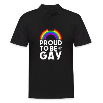 Proud to be gay - Men's Polo Shirt - black - Front - Kai (181cm)