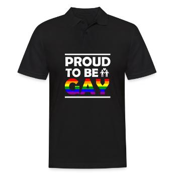 Fier d'être gay - Polo Homme - noir - Devant - Kai (181cm)