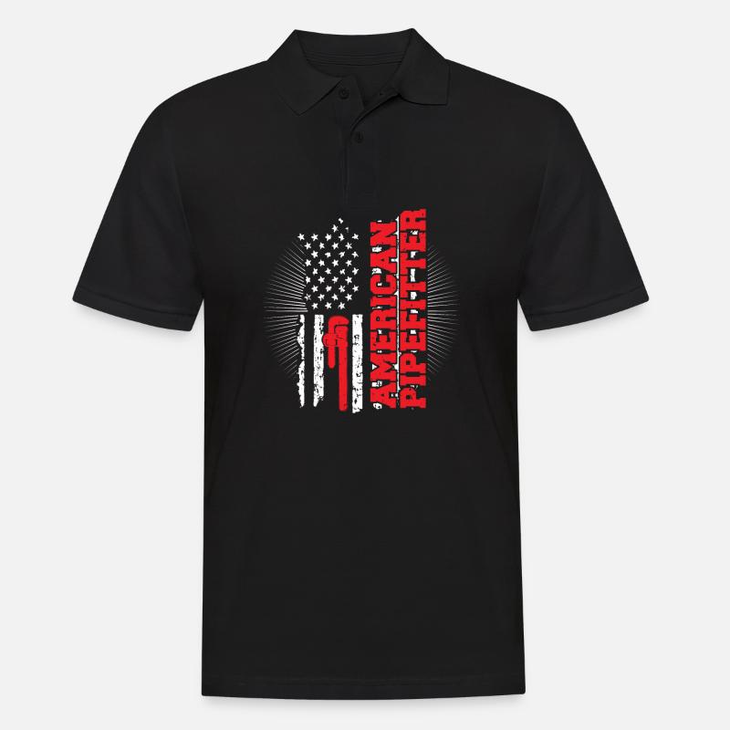 American Pipefitter - Männer Poloshirt - Schwarz