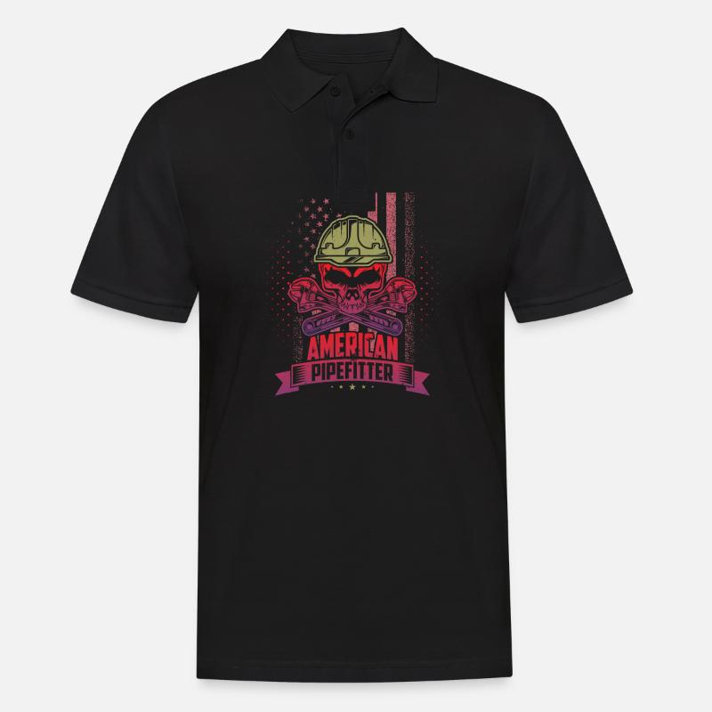 American Pipefitter - Männer Poloshirt - Schwarz