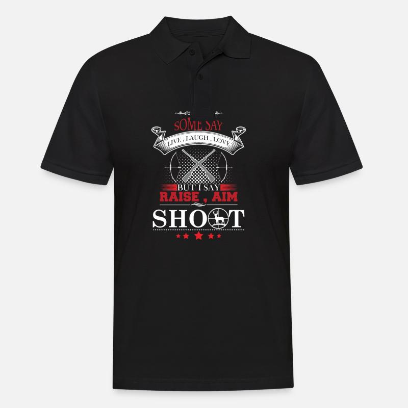 Raise Aim Shoot - Männer Poloshirt - Schwarz