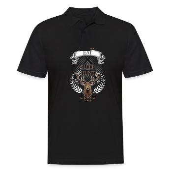 Mange, dors, chasse! - Polo Homme - noir - Devant - Kai (181cm)