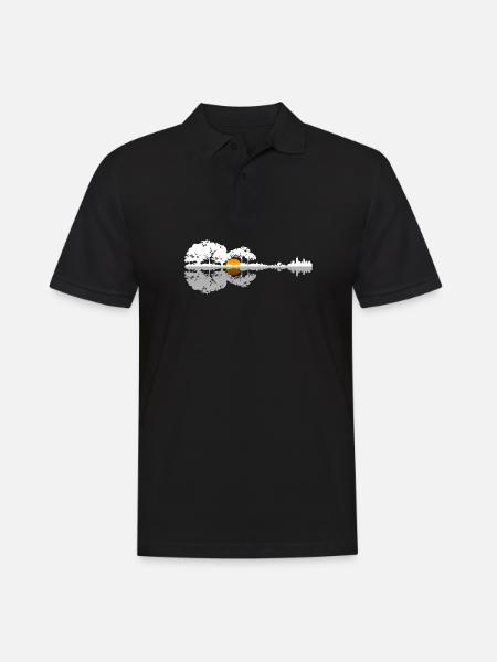 guitar - Men's Polo Shirt - black
