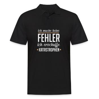 I do not make mistakes, I create disasters - Men's Polo Shirt - black - Front - Kai (181cm)