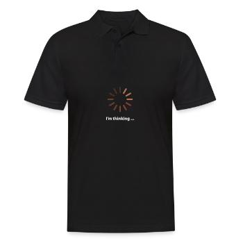 Ich denke nach - Männer Poloshirt - Schwarz - Vorne - Kai (181cm)