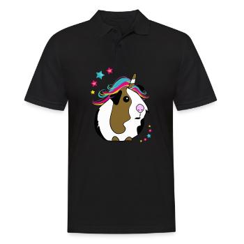 Cochon d'Inde Licorne - Polo Homme - noir - Devant - Kai (181cm)