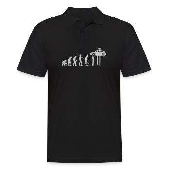 Mécanicien mécatronique réparant un cadeau de voiture - Polo Homme - noir - Devant - Kai (181cm)