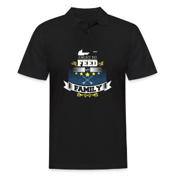 Hunt to feed my family - Men's Polo Shirt - black - Front - Kai (181cm)